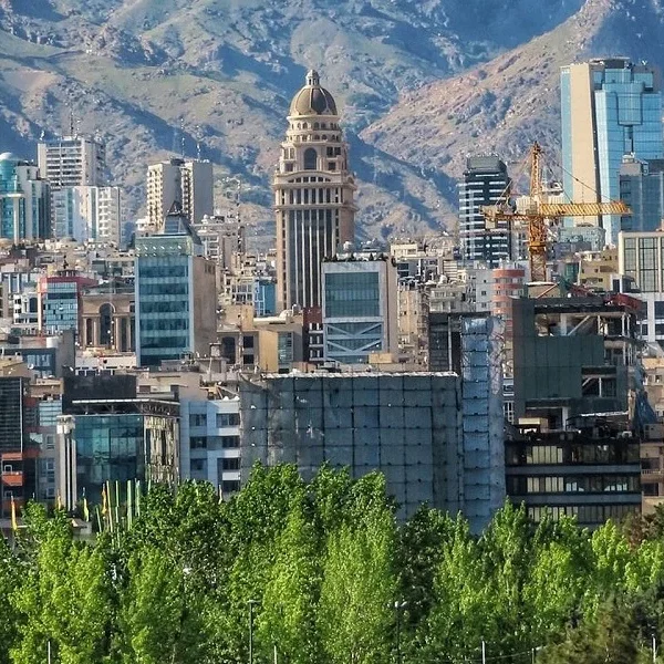 Tehran facing Alborz Mountains